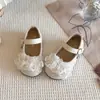 Zapatos de Encaje con Flores para Niñas Estilo Nuevo Primavera y Otoño 2026 Zapatos de Princesa de Moda Zapatos Planos Elegantes para Bebé