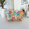 Nova Necessaire de Algodão Acolchoada Estampada, Grande Capacidade, Bolsa de Mão Portátil, Necessaire de Viagem, Bolsa de Armazenamento Multifuncional