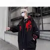 Comercio Exterior Americano Talla Europea Suéter para Hombre y Mujer Cardigan con Cremallera Bordado de Araña Vintage Suéter talla extra Chaqueta de Marca de Moda con Capucha