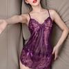 Lencería Sexy de Noche Ropa de Dormir Conjunto para Mujer Encaje Transparente Uniforme Juego de Rol Atuendo Transparente Tallas Grandes Sexy