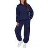Nuevo Conjunto Casual de Dos Piezas para Mujer de Otoño e Invierno Europeo y Americano Amazon Conjunto Deportivo de Sudadera con Capucha y Pantalones