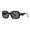 2023 Nuevas gafas de sol poligonales transfronterizas, modernas gafas de sol retro con encanto para disparos callejeros 9136