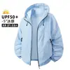 Traje de Protección Solar con Capucha Verano 2025 Ropa para la Piel Hombres Pareja Verano Ultra-delgado Transpirable Pesca al Aire Libre Estilo Piel