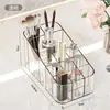 Organizador de Maquiagem Acrílico Transparente para Mesa de Maquiagem Porta Batom Caixa de Armazenamento Compartimentada para Skincare Prateleira de Luxo Leve