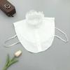 Camisa Branca Leite com Gola Falsa Estilo Passeio, Decoração de Gola Alta de Renda, Protetor de Pescoço, Gola Falsa para Suéteres, Direto do Fabricante