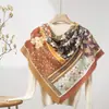 Lenço Quadrado Fino de Seda e Lã para Primavera e Verão o Ano Todo Feminino 200 Xale Étnico Lenço para Ar Condicionado Feminino Customização de Fábrica