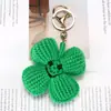Colgante de ganchillo de arcoíris de amor trébol de cuatro hojas multicolor llavero accesorios para bolso regalo regalo