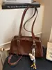 Bolsa de Bolos Portátil Retro para Mujer, Bolso de Hombro Otoño e Invierno, Bolso Cuadrado Pequeño Retro Nuevo 2025, Bolso Cruzado Versátil