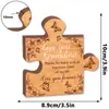 Mz1021-1031 Bloques de construcción de madera con forma de corazón para el Día de la Madre Transfronterizo Regalo Festivo Decoración del Hogar Soporte de Exhibición