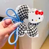 Gomita de Pelo de Dibujo Animado Dulce de Gato Kt con Flores para Niños, Lazo para el Cabello para Niñas Pequeñas, Suave con el Cabello