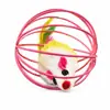 Pelota de juguete para gatos, que rueda y hace sonidos, juguete interactivo para gatos, ratón para gatitos, dispositivo de autoentretenimiento para aliviar el aburrimiento, ratón de jaula para gatos pequeños