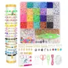 Kit de fabricação de pulseiras de argila de 24 grades transfronteiriças europeias e americanas Kit de fabricação de pulseiras de contas coloridas de 3 mm e 23 cores Kit de joias faça você mesmo