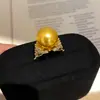 Anillo Doble de Perla Chapado en Circonita Perla Anillo Redondo Simple Moda Anillo para Dedo Índice Joyería Versátil de Lujo Ligero para Mujeres