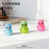 Resina Desenho Animado Urso Sólido Chapéu Pato DIY Ornamento Chaveiro Pingente Resina 3D Pequeno Acessório