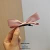 Lindo moño tridimensional pasador pequeño niña rosa clip para flequillo adorno para la cabeza pequeñas orejas pequeño libro rojo recomendado clip superior