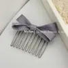 Pente Elegante de Fita Estilo Coreano com Laço 3D, Novo Garfo de Pente Versátil para Inserir, Ferramenta de Penteado para Gerenciar Fios Soltos, Presilha de Cabelo