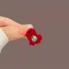 Mini presilha de garra pequena de veludo com strass simples e elegante para outono e inverno para franja, cabelo trançado e acessório de cabelo para a testa