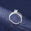 Anillo Clásico de Cuatro Garras Wish Hot Transfronterizo para Mujer Moda Europea y Americana Elegante Anillo con Circonita Incrustada Joyería