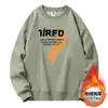 Suéter de algodón para hombre Otoño e Invierno suelto con forro polar engrosado pullover Joven Estudiante cuello redondo todo partido camisa básica moda