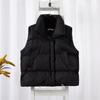Colete de algodão feminino estilo coreano estilo Chanel gola vertical novo sem mangas jaqueta acolchoada de algodão colete para uso externo colete jaqueta da moda