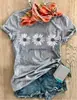 E-commerce transfronteiriço Amazon nova estação independente de comércio exterior camiseta feminina estampada com flores pequenas femininas