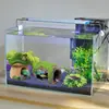 Tanque de Peces Paisaje de Roca Artificial Set de Piedras Acuario Pequeños Adornos de Resina Casa de Champiñones con Musgo Zr