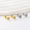 Pendientes de Moda Europeos y Americanos, Pendientes Pequeños Creativos y Delicados, Pendientes de Acero Inoxidable con Cierre de Rosca de Avión, Estilo Celebridad de Internet Transfronterizo para Mujeres