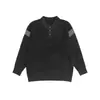 Ropa Vintage 2025 Otoño/Invierno Nuevo Suéter Simple con Parches de Piña Estilo Old Money para Hombre Holgado Casual Tejido