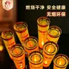 Velas de lámpara de mantequilla, sin humo, a base de plantas, redondas grandes, para templos y uso doméstico, velas para adorar a Buda, lámparas de larga duración para 1/15/30 días