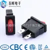 Kcd1-110 Vermelho Pino Duplo 2 Velocidades Certificado ETL Interruptor Basculante Plano Fino 6A Botão Interruptor de Instrumento 220V