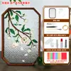 Material DIY Pintura Esmaltada Filigrana Hecha a Mano Bandeja de Té de Cristal de Nogal y Loto Posavasos Tradicional Antiguo de Carpas