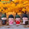 Paisaje en miniatura, colección invernal creativa, suéter, figuras de abuelo y abuela, accesorios decorativos, adornos de escritorio para hornear