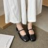 Zapatos Mary Jane Retro Franceses para Mujer, Zapatos de Diseño Nicho de Primavera y Otoño, Zapatos Plateados Bajos