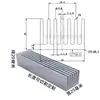 Dissipador de Calor em Perfil de Alumínio, Radiador para Placa-Mã de Amplificador Digital, Roteamento, Grau Industrial de Alta Potência, Bloco de Condutividade Térmica com Dentes Finos