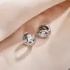 Pendientes de Lujo Ligero de Alta Gama Europeos y Americanos de Moda, Clips para Orejas de Cabeza de Serpiente Doble Cara, Pendientes Personalizados del Zodiaco con Microincrustaciones de Circonita Diarios para Mujer