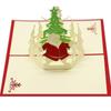 Os fabricantes fornecem Papai Noel e boneco de neve 3D 3D cartão de Natal bênção artesanal cartão de escultura em papel oco
