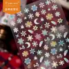 Cyansea Transfronterizo Popular Otoño Gradiente Colorido Copo de Nieve Luna Pluma Pegatinas Decoración de Uñas DIY Teléfono Móvil Tableta