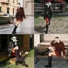 Botas Nomad Negras Retro para Mujer Botas Vaqueras Occidentales de Tacón Apilado de Moda para Mujer Otoño 2026 Nuevas Botas Altas de Tacón Grueso