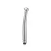 Pieza de Mano Dental de Alta Velocidad con Antirretorno Cromada de Acero con Luz de Cuatro Orificios Estándar Botón Pulsador de Tres Puntos Pieza de Mano para Taladro Dental
