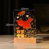 Tablero de Dibujo Acrílico Transparente con Ondas de Agua DIY Regalo Hecho a Mano Tulipán Pintado Luz Nocturna Adorno Regalo para el Día de la Madre