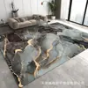 Alfombra de lujo para sala de estar con diseño de mármol, resistente a la suciedad, resistente al desgaste, fácil de mantener, antideslizante, adecuada para sofá, mesa de centro y mesita de noche