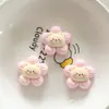 Oso de Dibujos Animados Flor Resina Accesorios Conejito Pequeño DIY Parches Planos al por Mayor Pinzas para el Cabello de Niños Gomas para el Cabello Materiales
