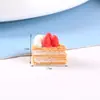 Miniatura de resina para brincar de comida sobremesa pão biscoito creme cola material diy acessórios pequenos de resina acessórios diy feitos à mão