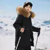 Nueva Chaqueta de Plumón de Invierno 2025 para Niños Chaqueta Larga Media Engrosada para Niños Tallas Mediana y Grande Chaqueta con Capucha de Plumón de Pato Blanco para Niños