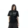 Camisetas de Verano Americanas de Calle Sueltas de Manga Corta para Hombres y Mujeres, Bonitos Tops Casuales de Nicho para Parejas de Media Manga Tendencia
