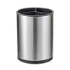 Estante de Almacenamiento Multifuncional de Acero Inoxidable Estante Escurridor de Cocina Cilíndrico Giratorio para Cuchillos, Tenedores, Palillos, Cucharas y Utensilios de Cocina