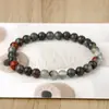 Pulsera Estilo Chino Nuevo Pulsera de Piedra de Sangre Natural Pulsera Elástica Tejida a Mano Pura Joyería Más Vendida para Hombres y Mujeres Venta al por Mayor