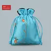 10YJGZ Bolsa de Seda Bordada com Cordão para Frutas de Canto Arredondado Bolsa para Joias Bolsa para Relíquias Culturais Bolsa de Noz Bolsa para Contas de Oração Bolsa de Estilo Antigo