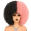 Explosão de cabelo AFRO transfronteiriça Peruca de cabeça Afro Africana Cor de performance Fãs Bola Engraçado Engraçado Vestido