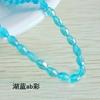 Nuevas cuentas sueltas de color galvanizado, cuentas de cristal artificial AB color oliva, cuentas ovaladas, material de joyería para bricolaje